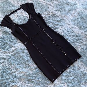 GUESS black, sequin, bandage dress